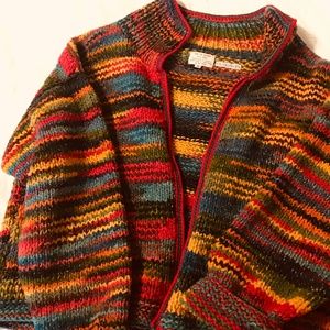 Over The Rainbow hand knit sweater Sz S